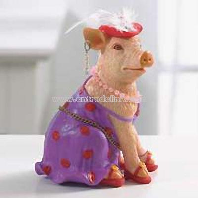 Fashion Pig Figurine