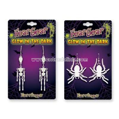 Fear Gear Glow-in-the-Dark Halloween Earrings