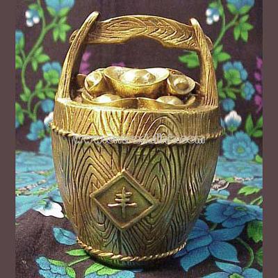 Feng Shui Bronze Money Pail