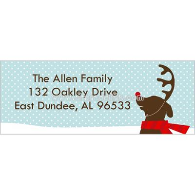 Festive Fido Address Label