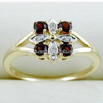 Fine Gold Jewelry-10k Gold Garent Ring