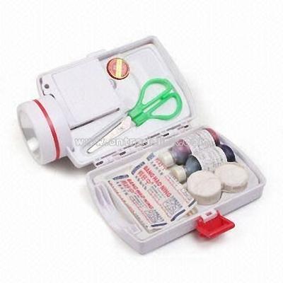 First-aid Kit Box with Flashlight