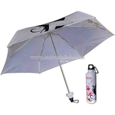 Five fold design bottle case umbrella