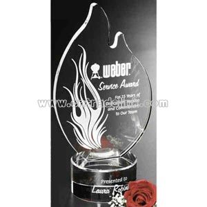 Flame shaped award