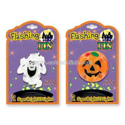 Flashing Halloween Pin