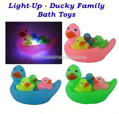 Flashing Light-Up Bath Toys Duck