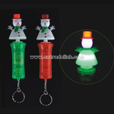 Flashing Snowman Keychain