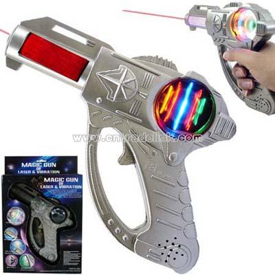 Flashing Toys Laser Gun-Battery Operated Magic Plastic Toy Gun