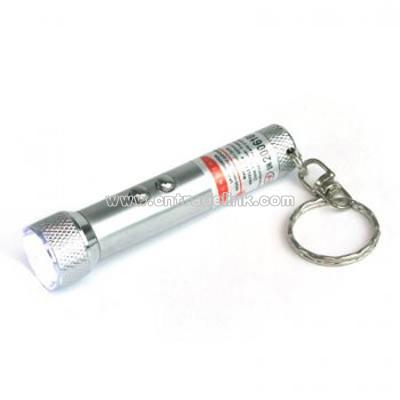 Flashlight Keychain & Keyring - With Laser Pointer