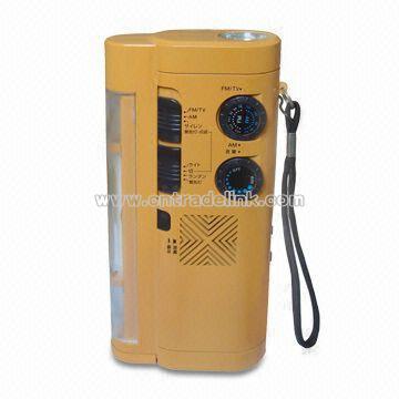 Flashlight with AM and FM Radio