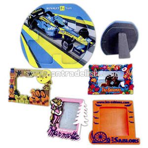 Flexible PVC photo frame with cardboard back stand