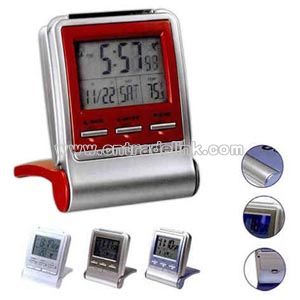 Flip cover travel atomic clock