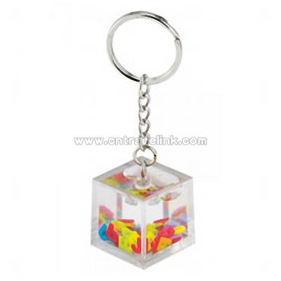 Floating Letters Acrylic Key Chain