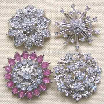 Flower-shaped Alloy Costume Brooches