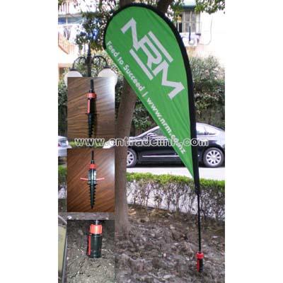 Flying Banner with Spiral Base