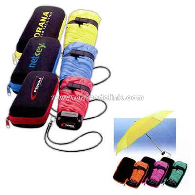 Folding 5-section polyester umbrella