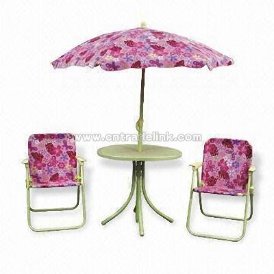 Folding Chair and Table and Umbrella