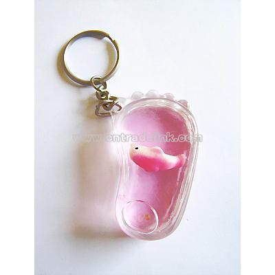 Foot Shape Liquid Keychain