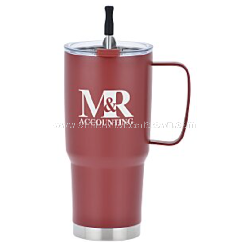 Forest Vacuum Mug with Straw - 30 oz.
