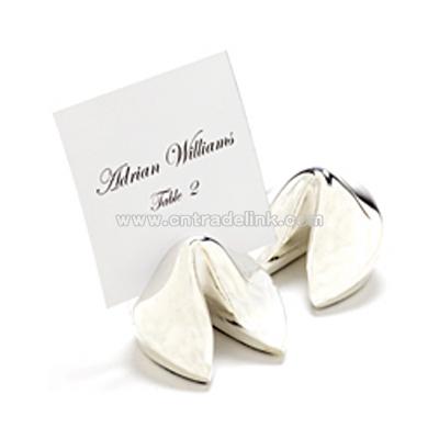 Fortune Cookie Place Card Holders - Silver-plated