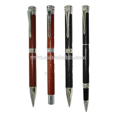 Fountain Pen Sets with Leather Finishing and Twist Action