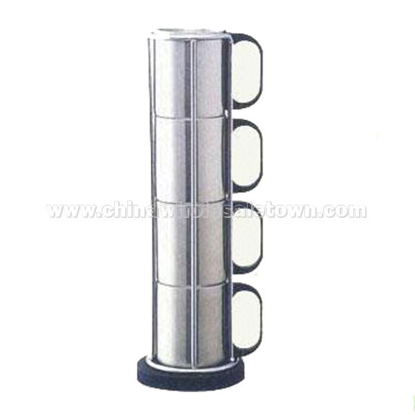 Four Stackable Coffee Mugs
