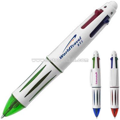 Four color multiple ink pen