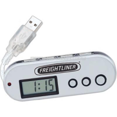 Four port USB hub with clock