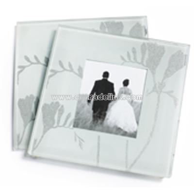 Freesia Photo Glass Coaster Favor Set