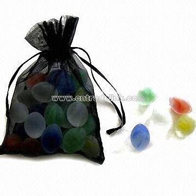 Frosted Olive Glass Marbles for Decoration of Garden Ornaments