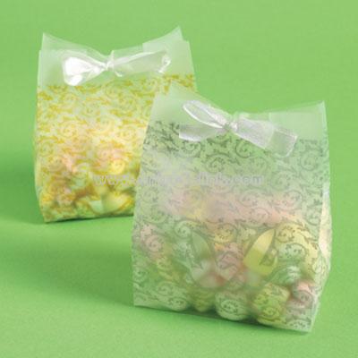 Frosted Silver Wedding Favor Bags