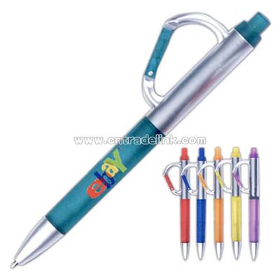 Frosted carabiner pen