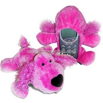 Fun Friends EM Bar Dog Plush Animal Cell Phone Cover