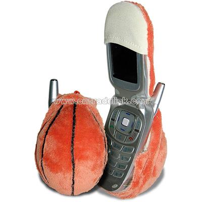 Fun Friends Plush Animal Flip Cell Phone Cover - Basketball