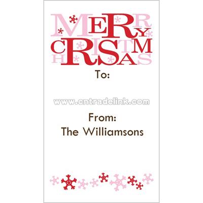 Funky Christmas Pink Gift Tag