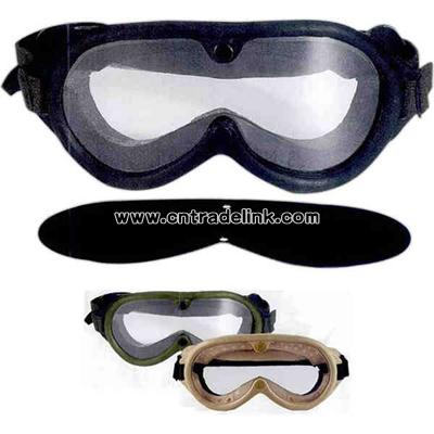 G.I. type sun wind and dust goggles