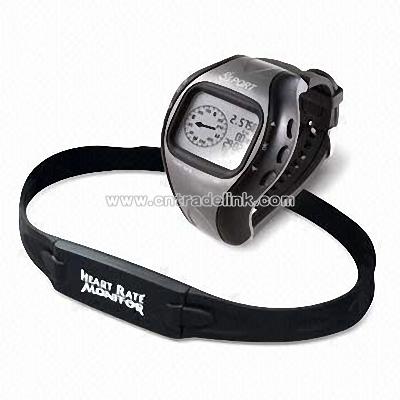 GPS Watch with Heart Rate Monitor and Large LCD