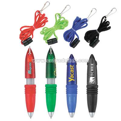 Gel pen wtih cord