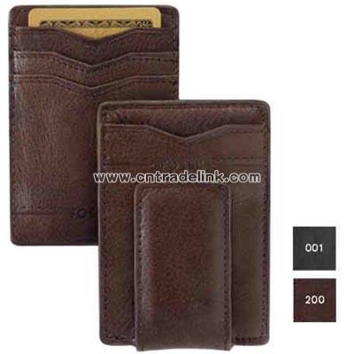 Genuine leather men's front pocket wallet
