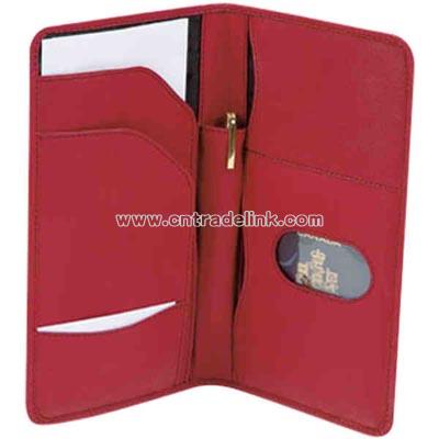 Genuine leather passport holder / travel organizer / ticket holder
