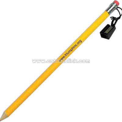 Giant pencil with sharpener.