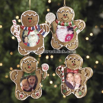 Gingerbread Man Photo Frame Ornaments