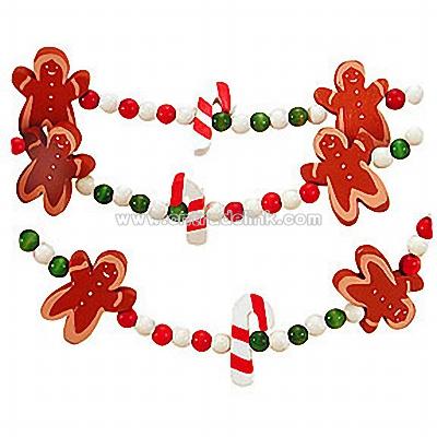 Gingerbread Men and Candy Canes Garland