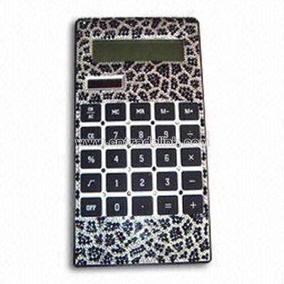 Giraffe Design Desktop Dual Power Calculator with Rhinestone