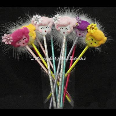 Girl Feather Pen
