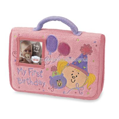 Girl's My First Birthday Plush Photo Album