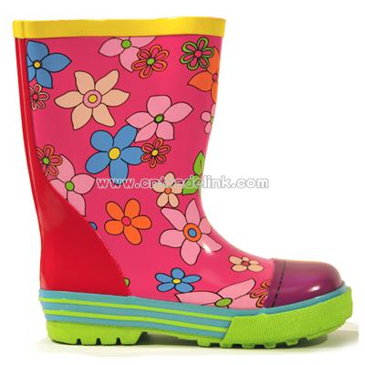 Girls Printed Rainboots