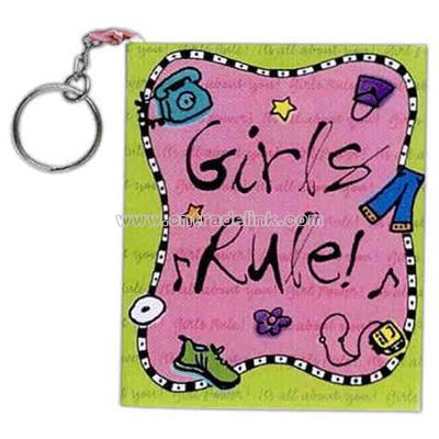 Girl's Rule! 80 page book with key chain