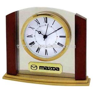 Glass / wood desk alarm clock