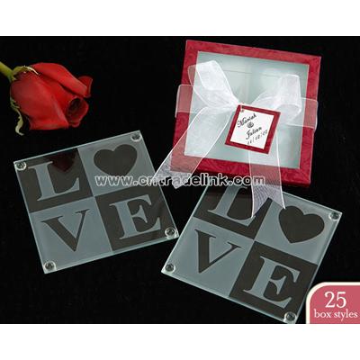 Glass LOVE Coaster